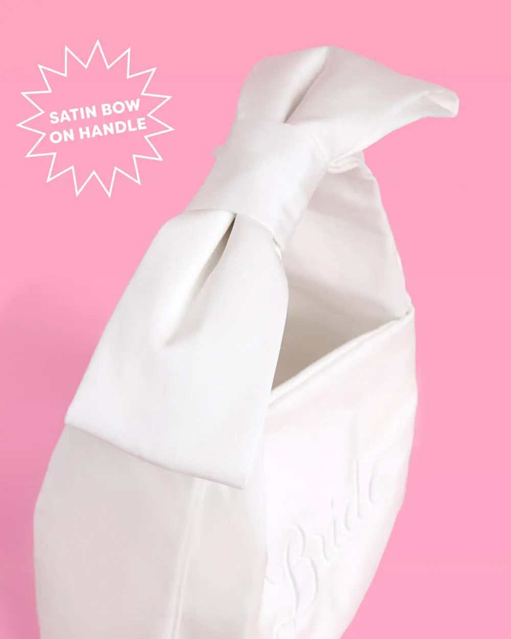 The Bride Purse - embroidered satin bag xo, Fetti