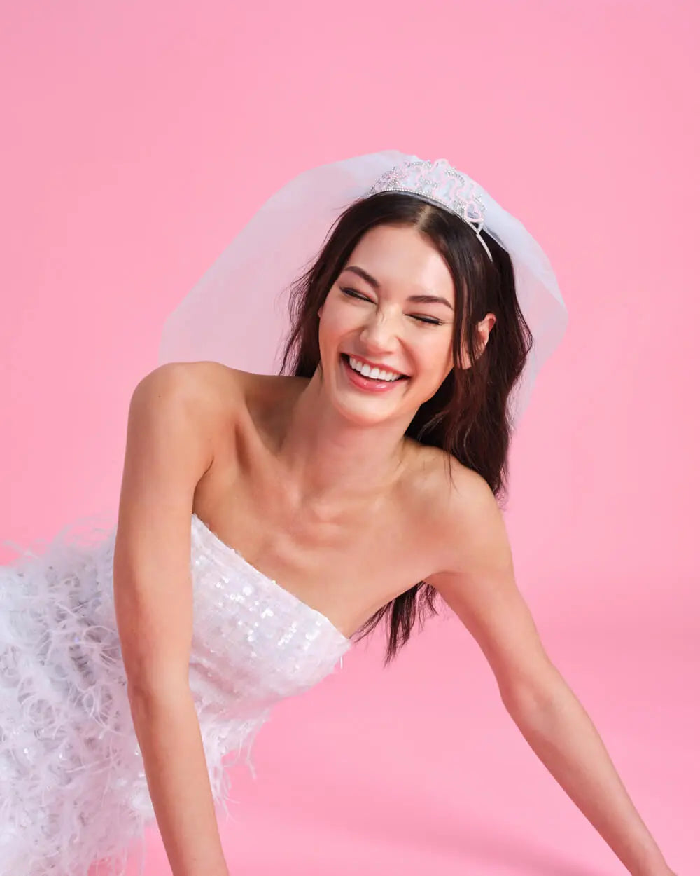 The Penis Tiara + Veil - rhinestone tiara + veil xo, Fetti