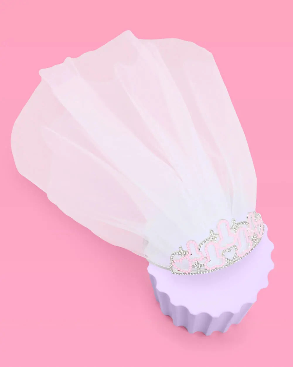 The Penis Tiara + Veil - rhinestone tiara + veil xo, Fetti