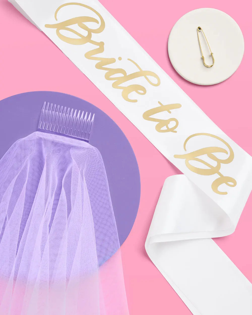 The Remix Kit - bride to be sash + veil xo, Fetti