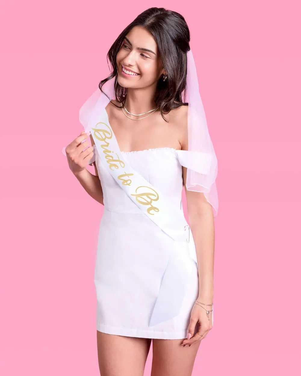 The Remix Kit - bride to be sash + veil xo, Fetti