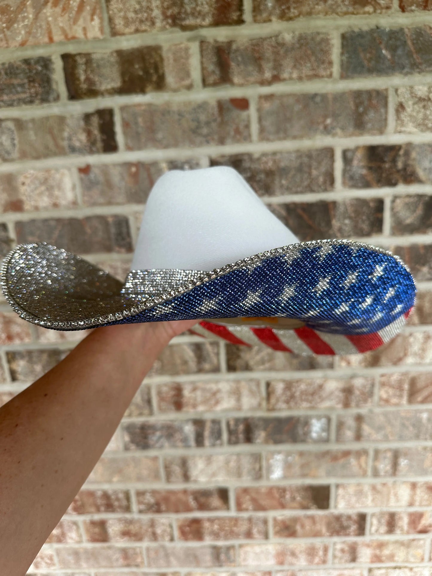 The "America" Hat - Crystal On Top Rhinestone Cowgirl