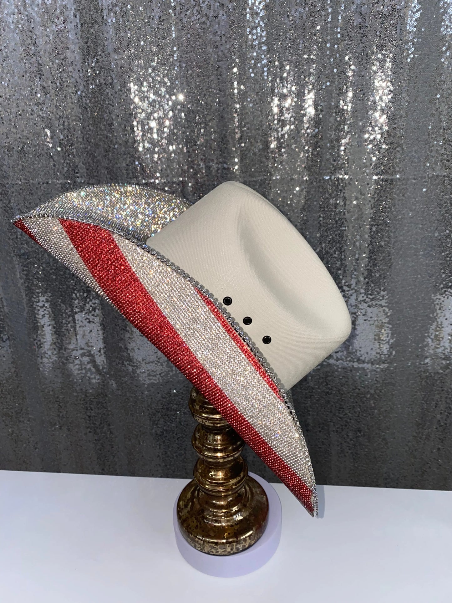 The "America" Hat on Sand Squared Styled Hat Rhinestone Cowgirl