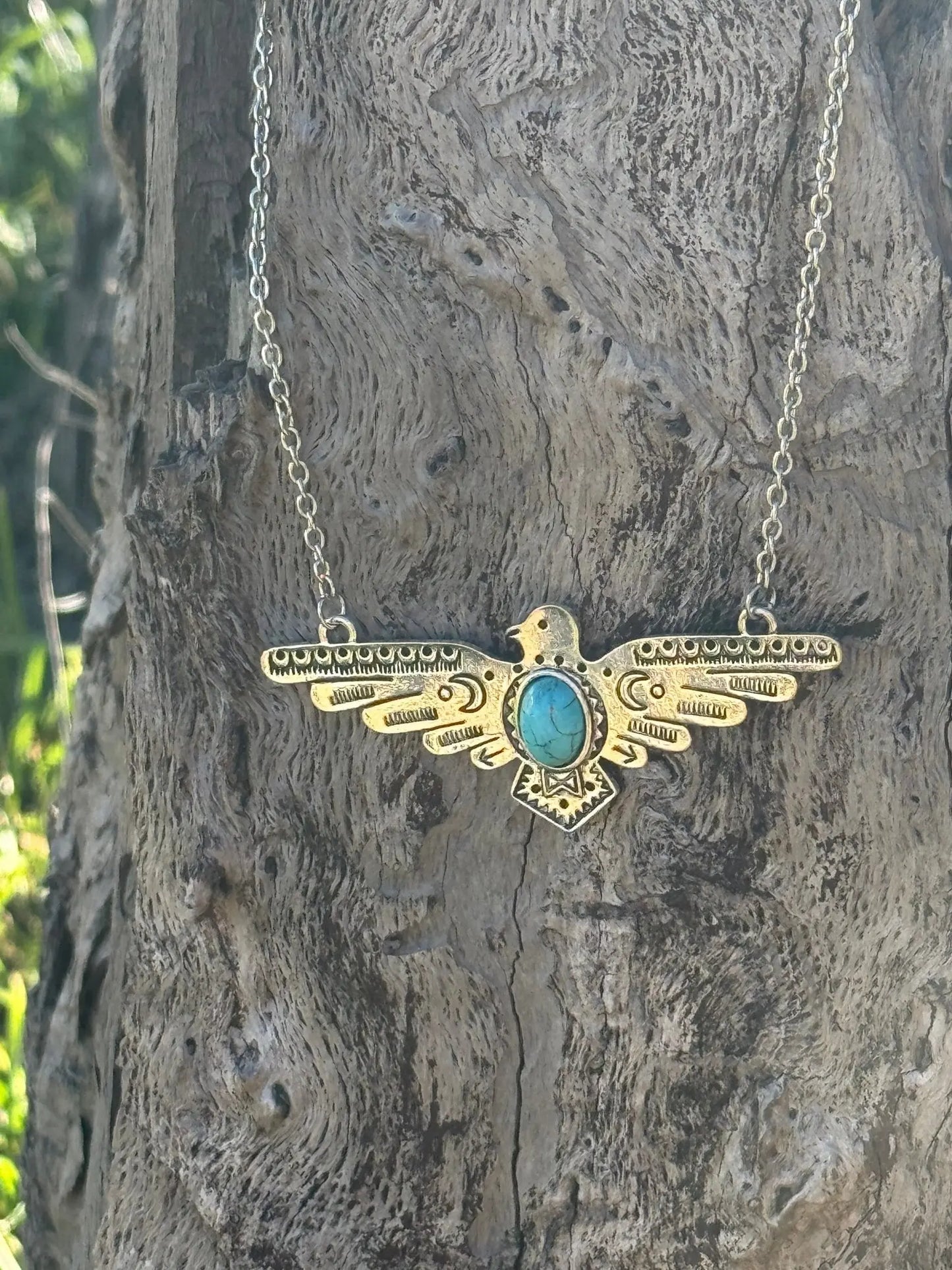 Thunderbird Turquoise Chain Necklace Wild Junkie
