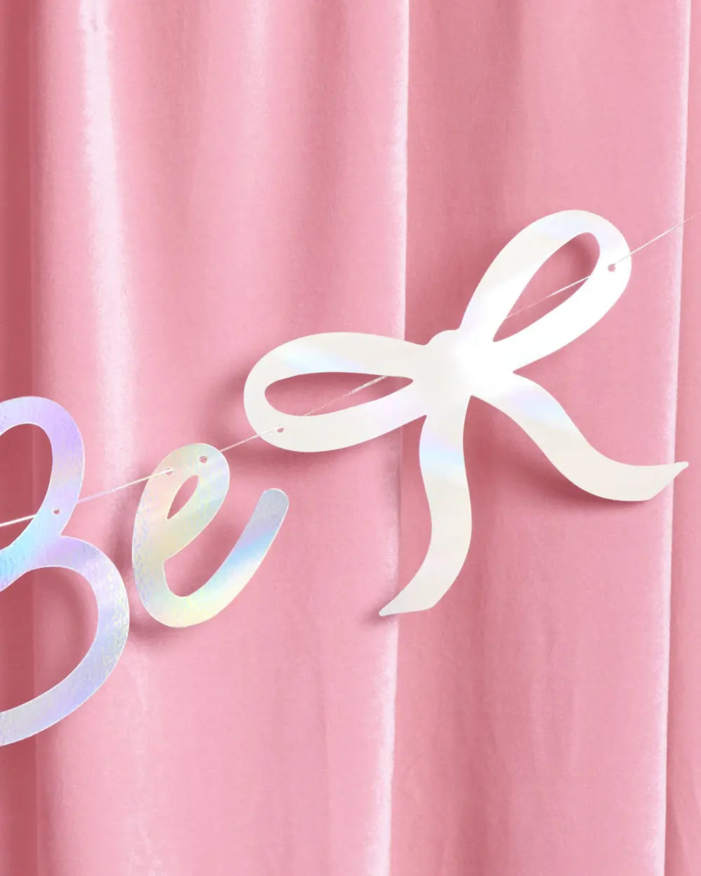 Tying The Knot Banner - iridescent foil banner xo, Fetti