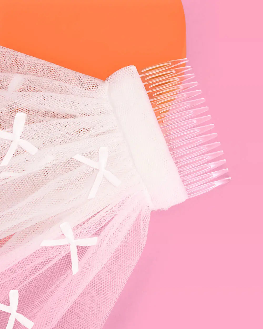 Tying the Knot Duo - mini bows veil + gloves xo, Fetti