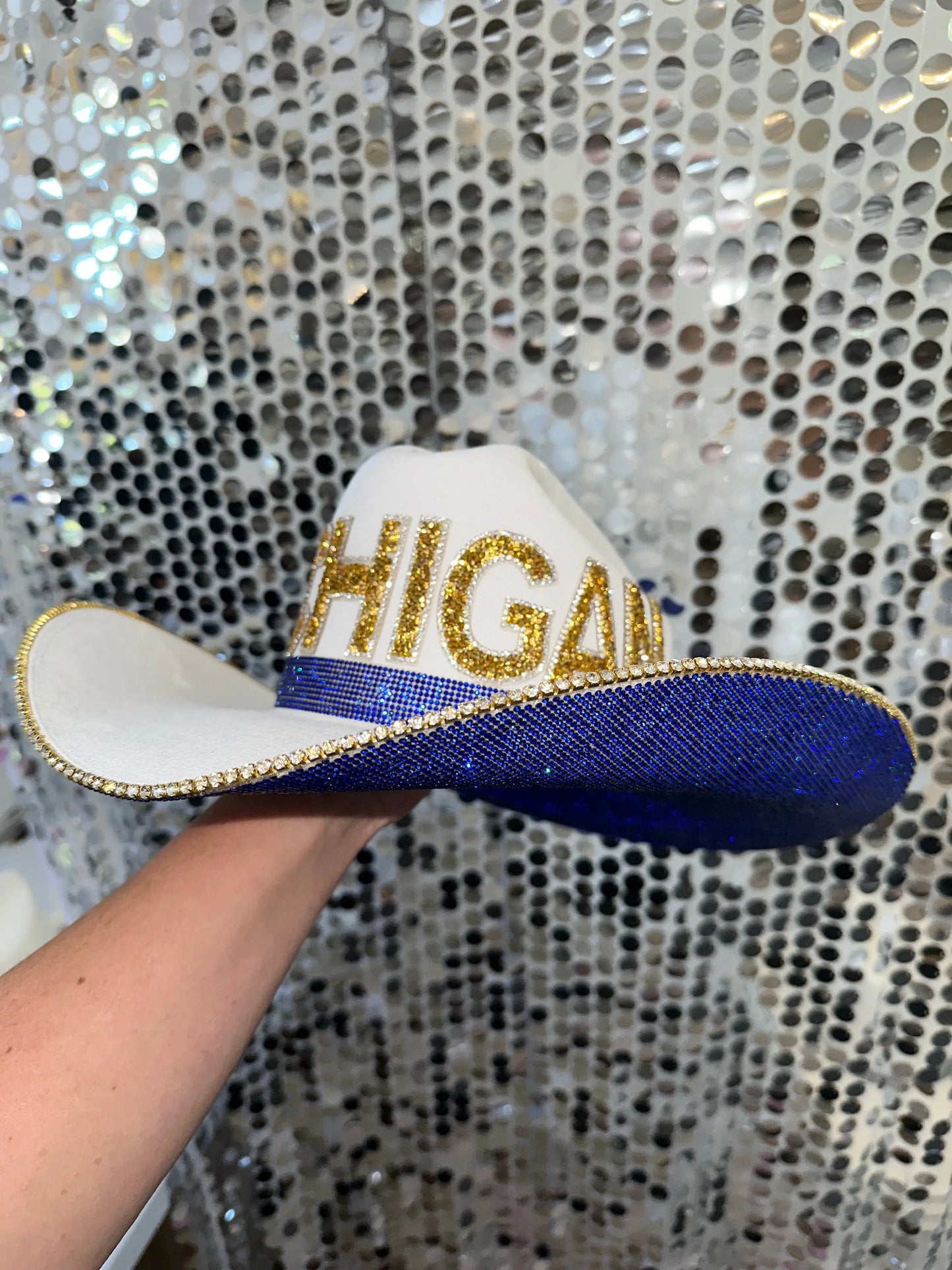 University of Michigan Hat Rhinestone Cowgirl
