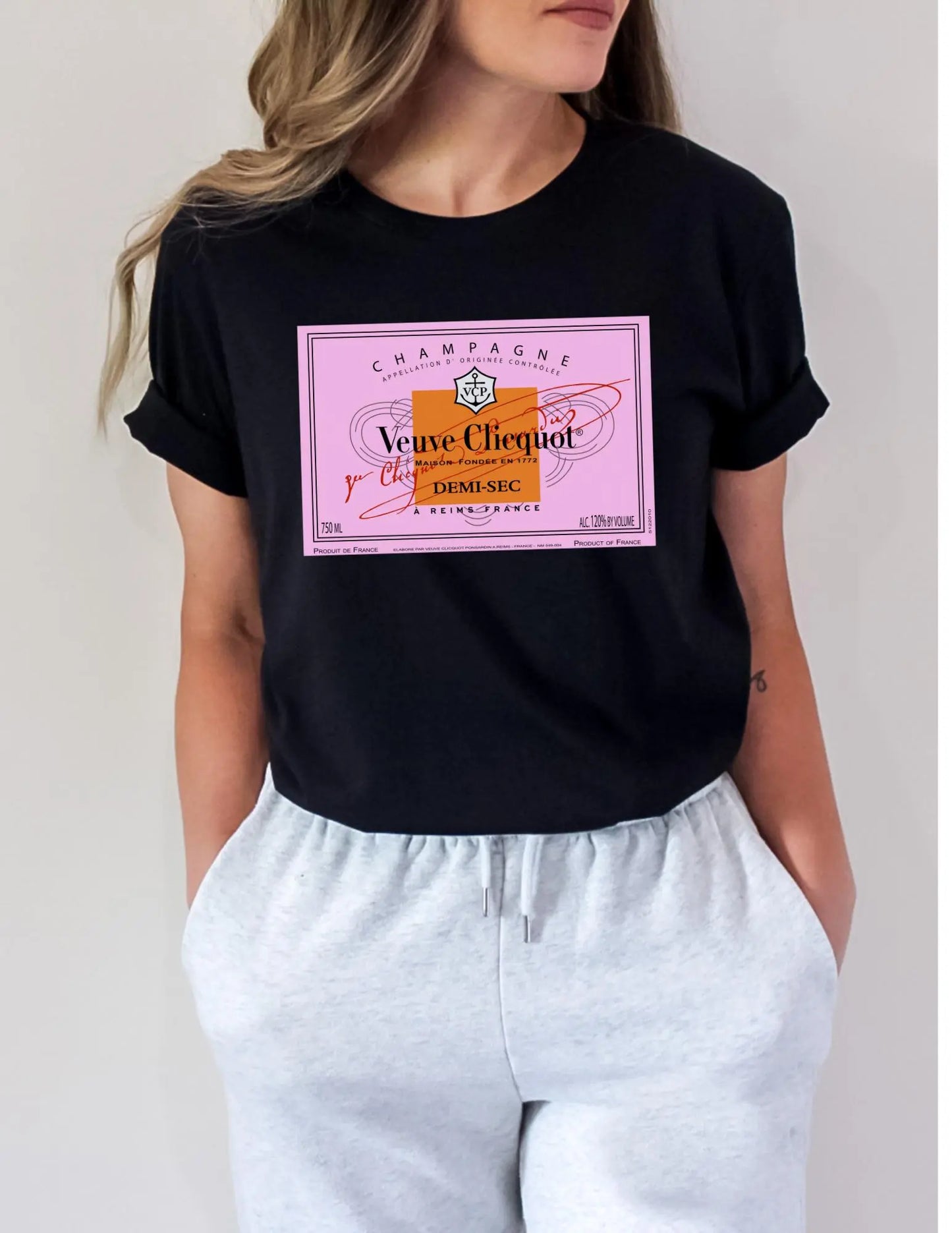 Veuve Rose Short Sleeve Tee Printify