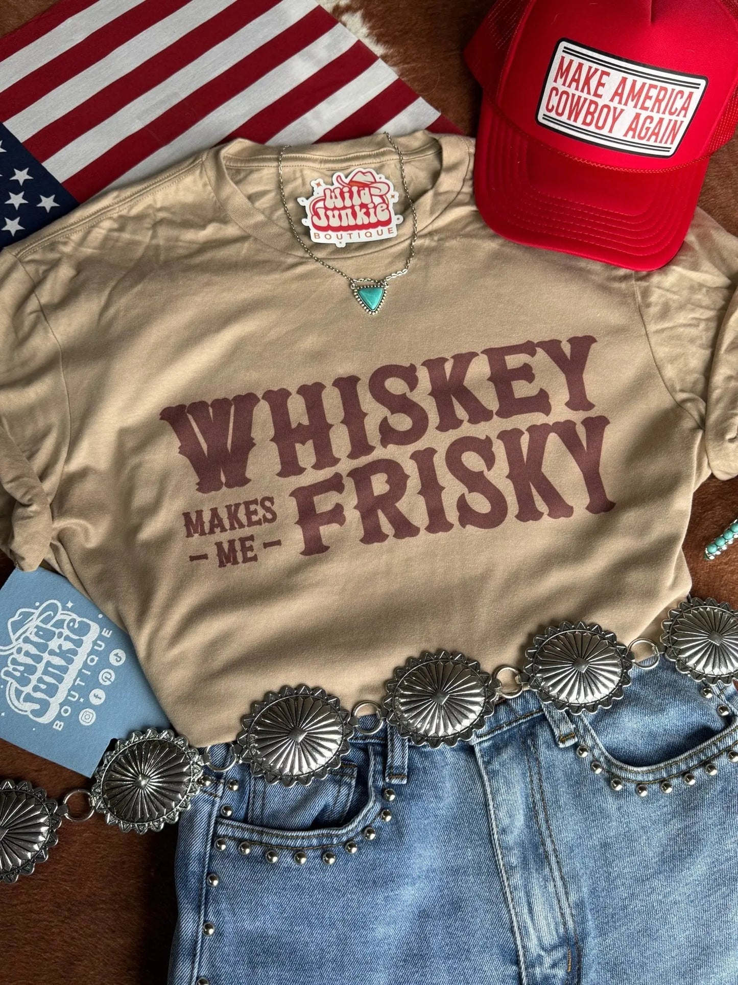 Whiskey Makes Me Frisky Graphic Tee Wild Junkie