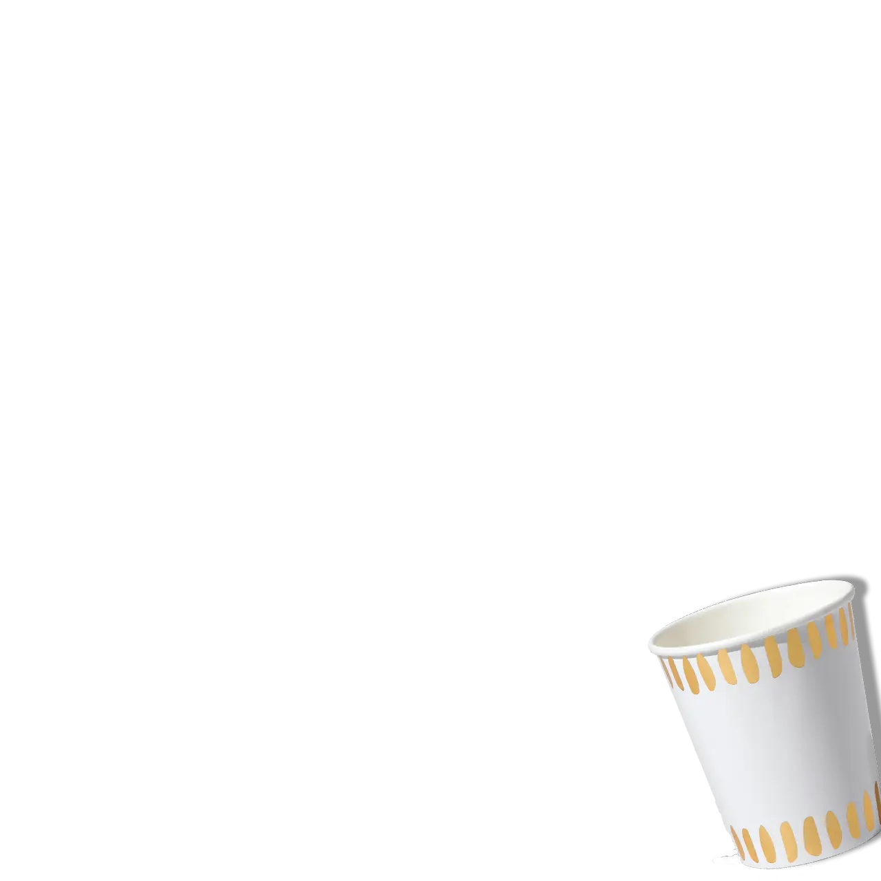 White Brushstroke Cups (10 per pack) Coterie
