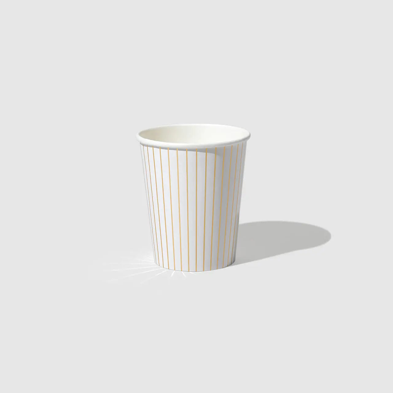 White Pinstripe Cups (10 per pack) Coterie
