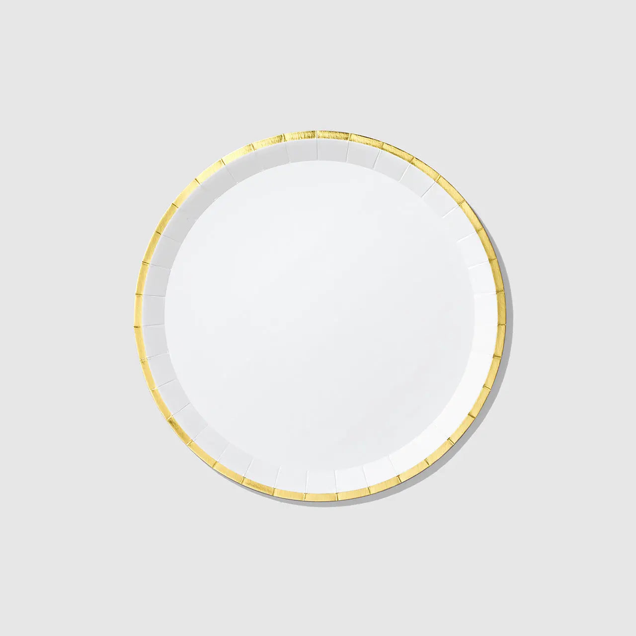White and Gold Classic Large Plates (10 per pack) Coterie