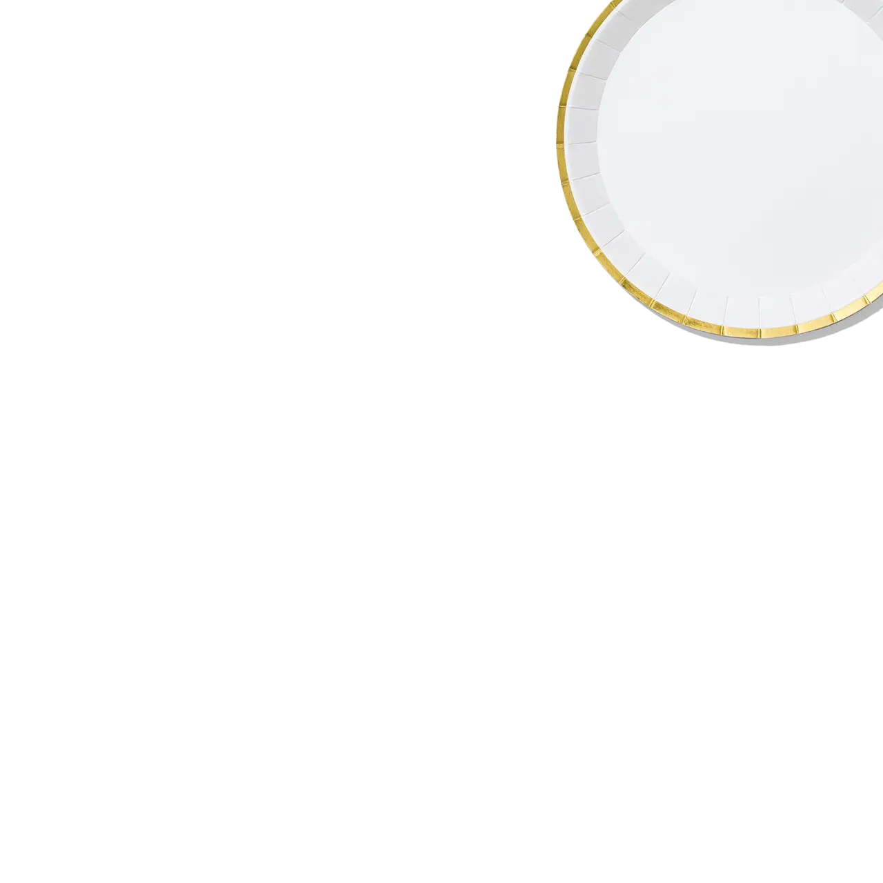 White and Gold Classic Small Plates (10 per pack) Coterie