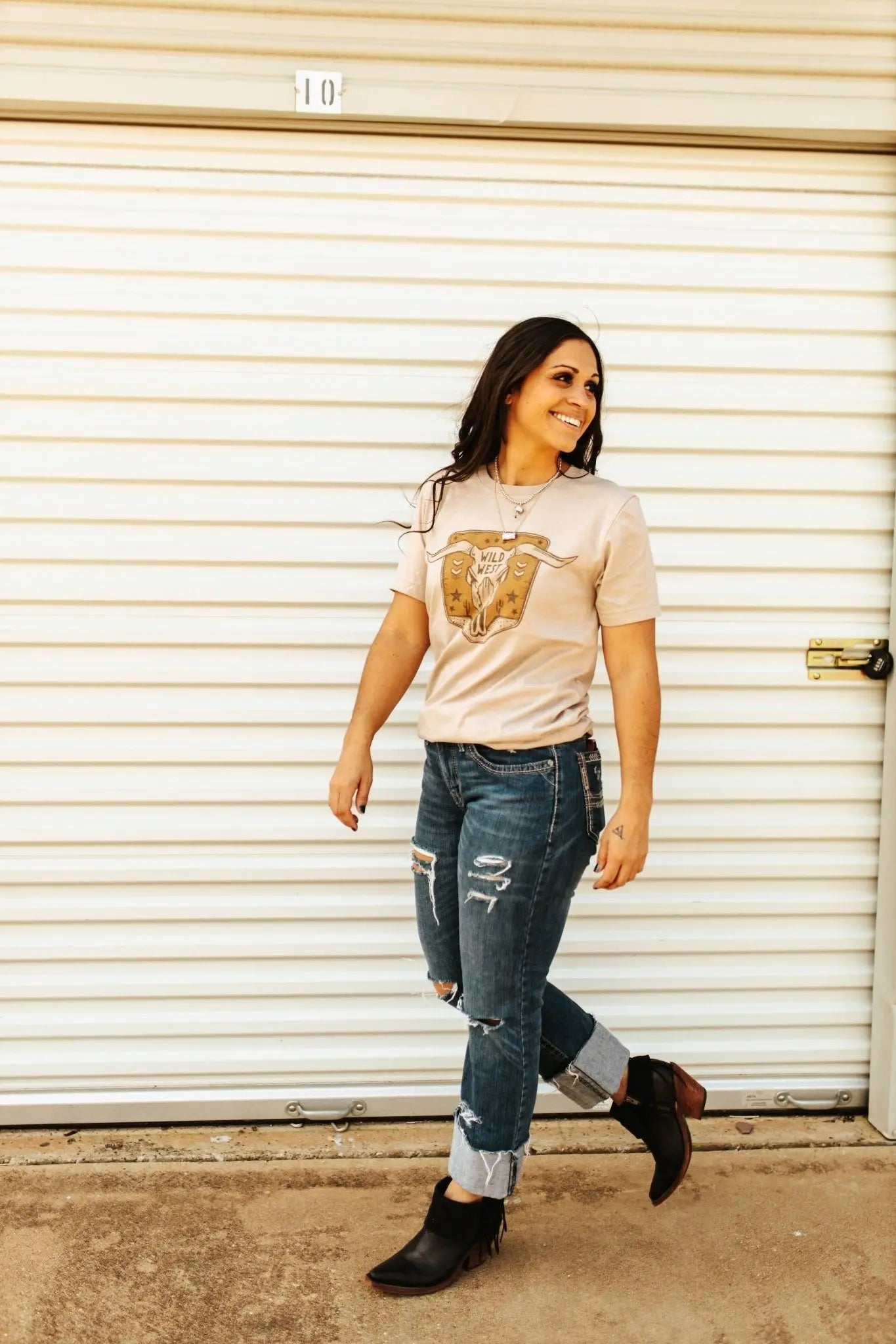 Wild West Steer Skull Graphic Tee Wild Junkie