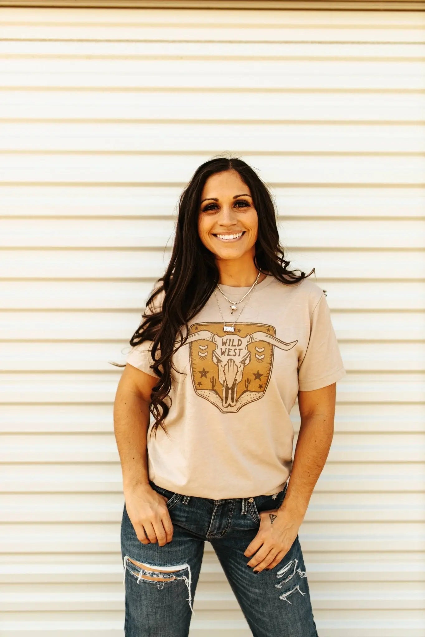 Wild West Steer Skull Graphic Tee Wild Junkie