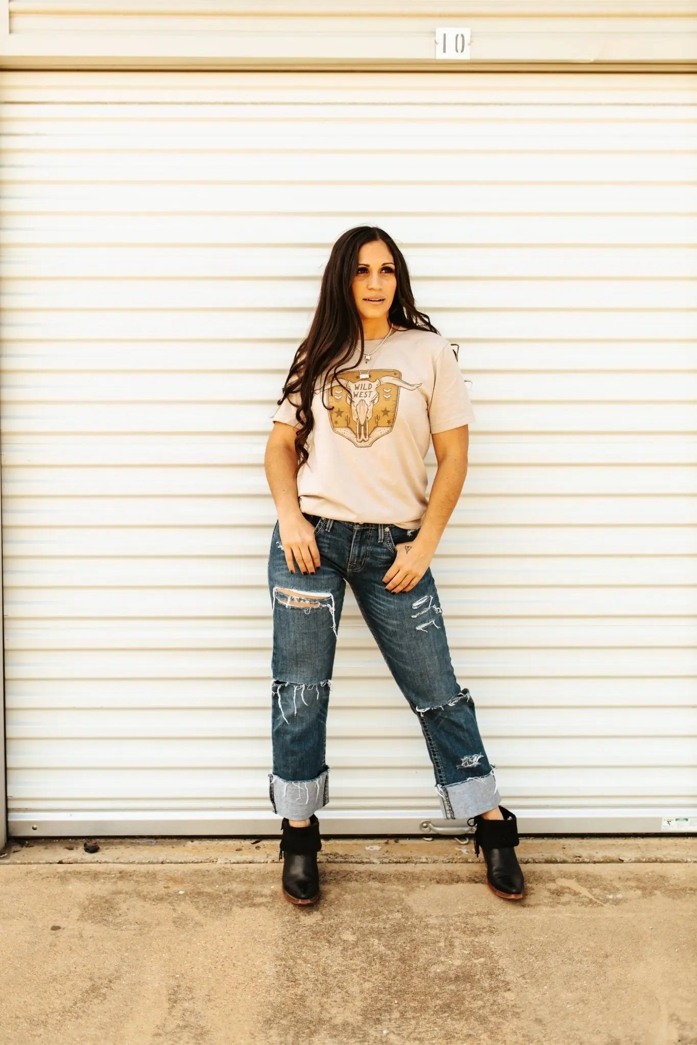 Wild West Steer Skull Graphic Tee Wild Junkie