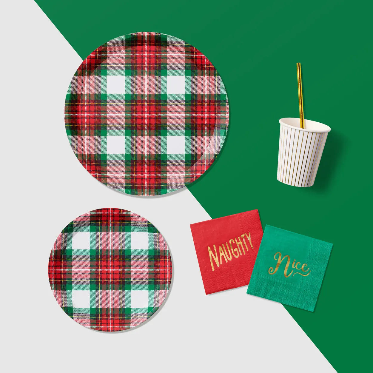 Winter Plaid Small Plates (10 per pack) Coterie