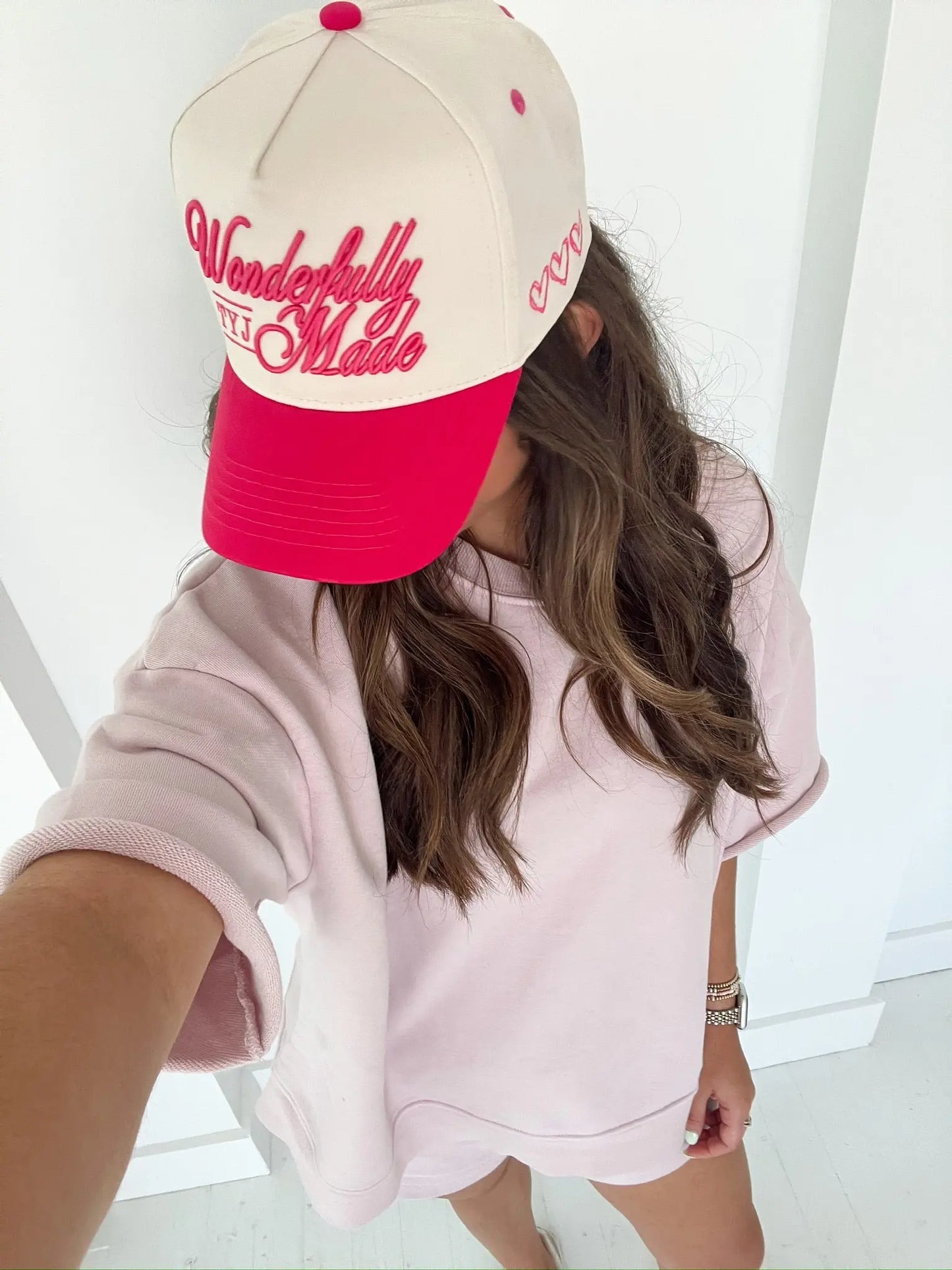 Wonderfully Made - Hot Pink Vintage Trucker Hat KenzKustomz