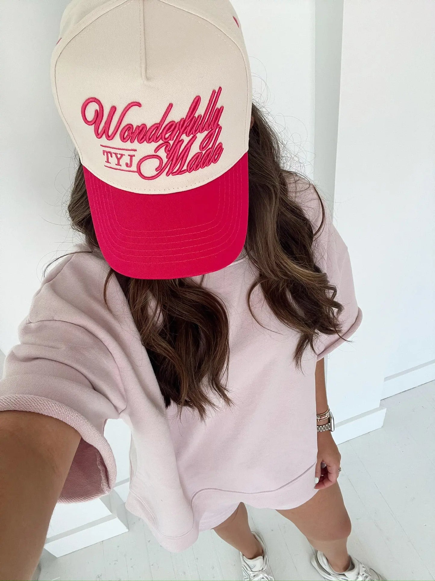 Wonderfully Made - Hot Pink Vintage Trucker Hat KenzKustomz