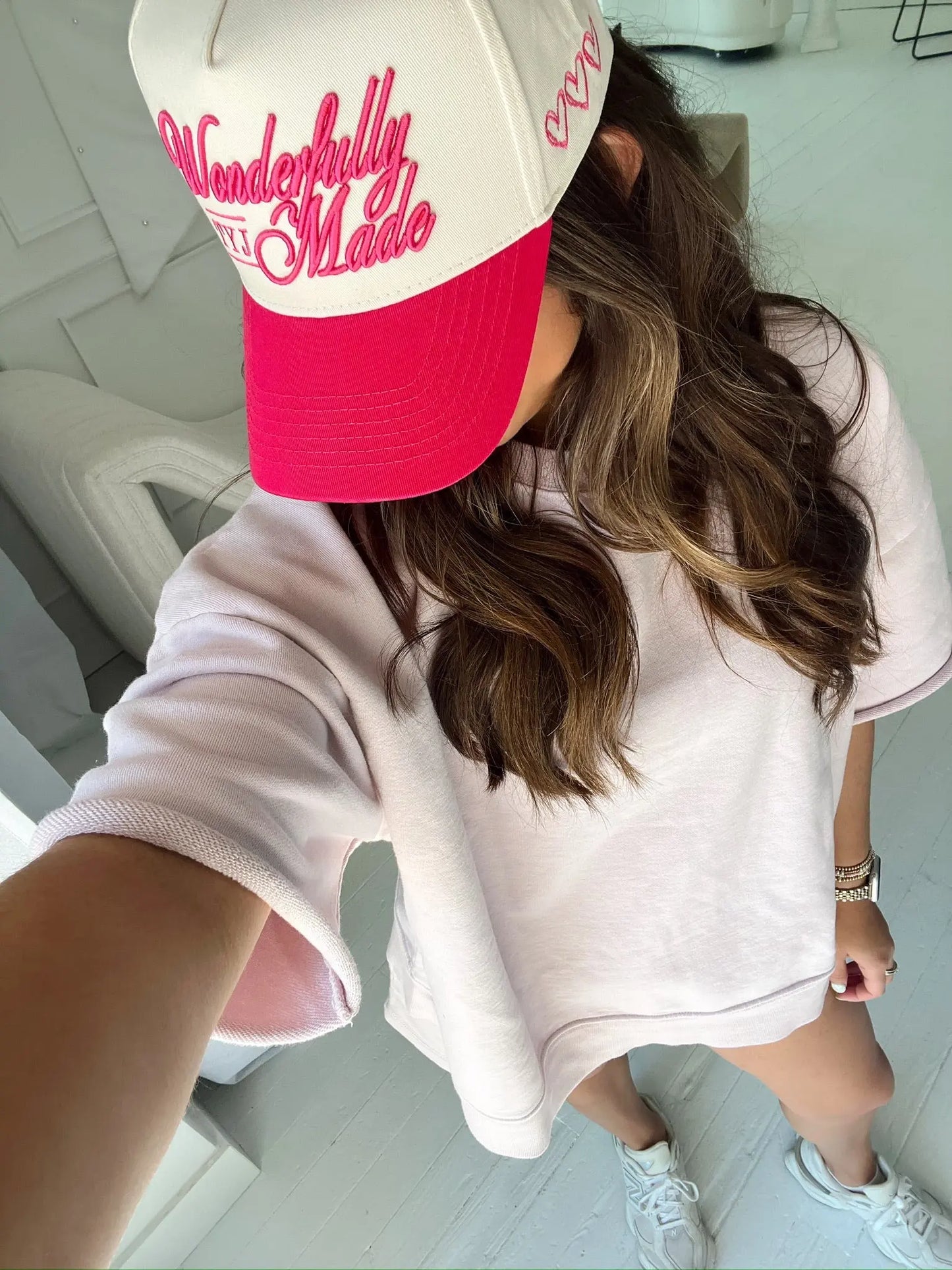 Wonderfully Made - Hot Pink Vintage Trucker Hat KenzKustomz