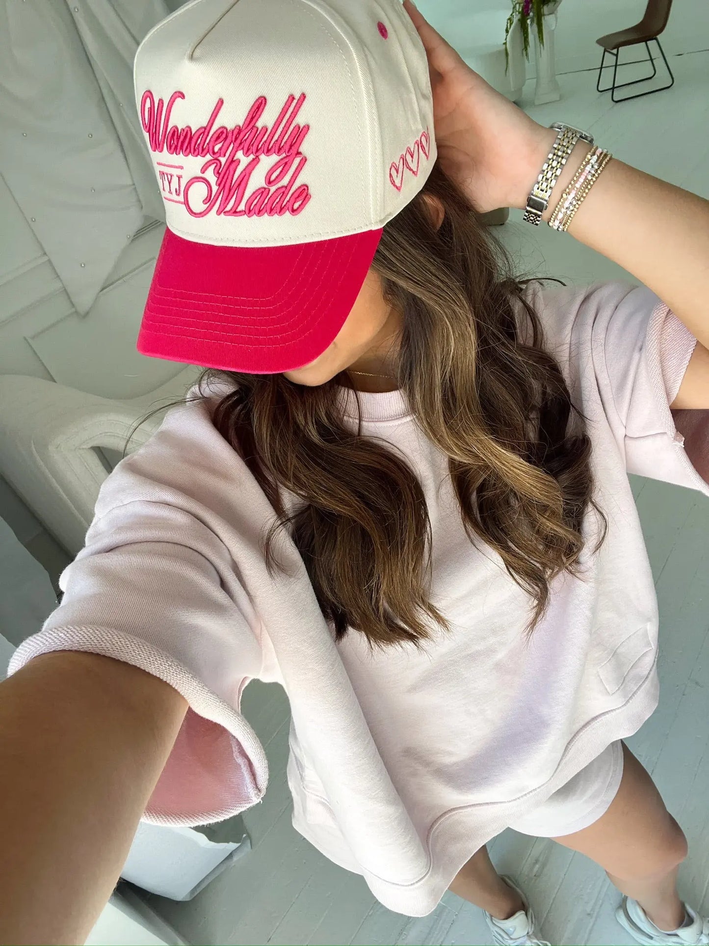 Wonderfully Made - Hot Pink Vintage Trucker Hat KenzKustomz
