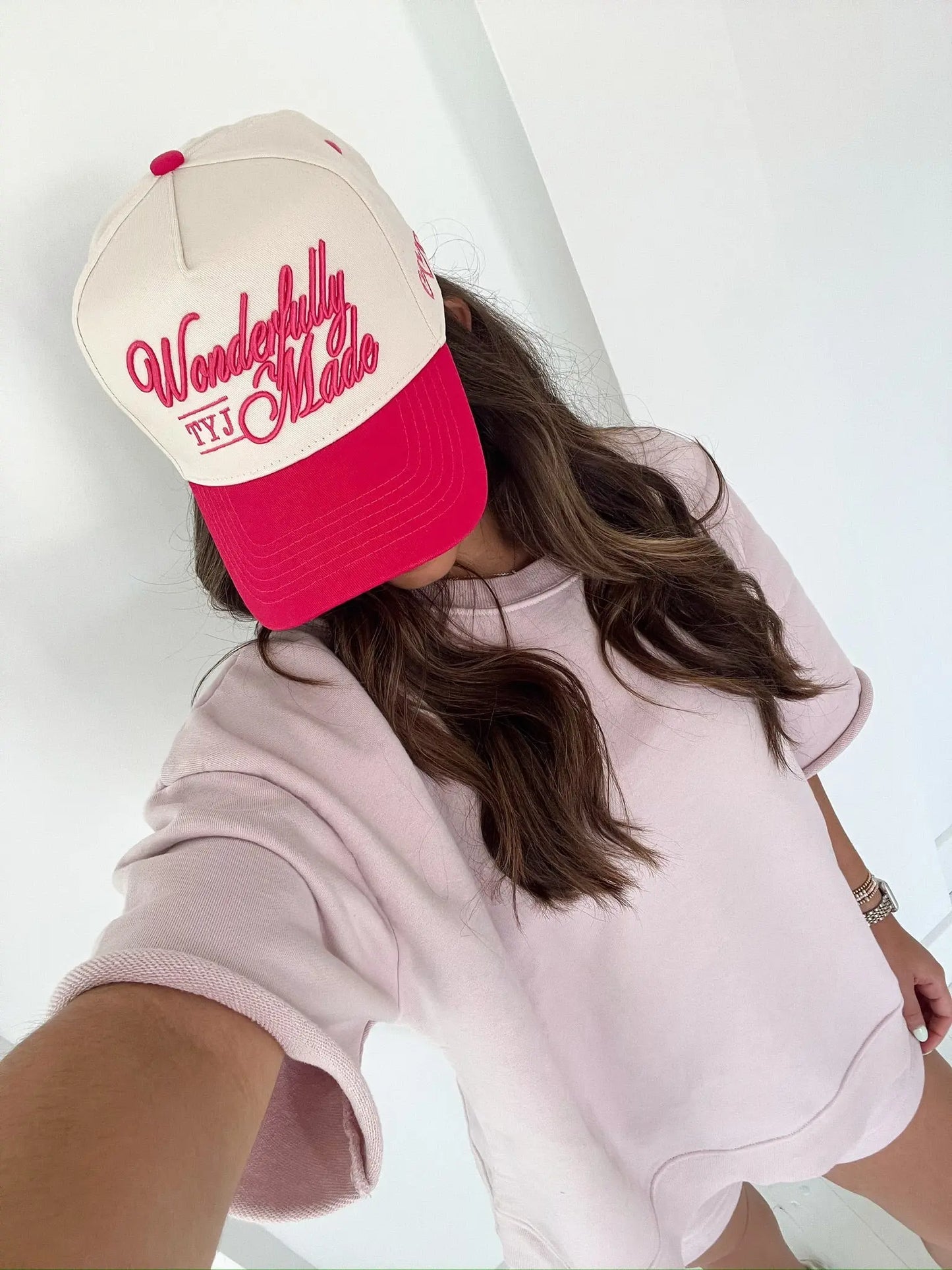 Wonderfully Made - Hot Pink Vintage Trucker Hat KenzKustomz