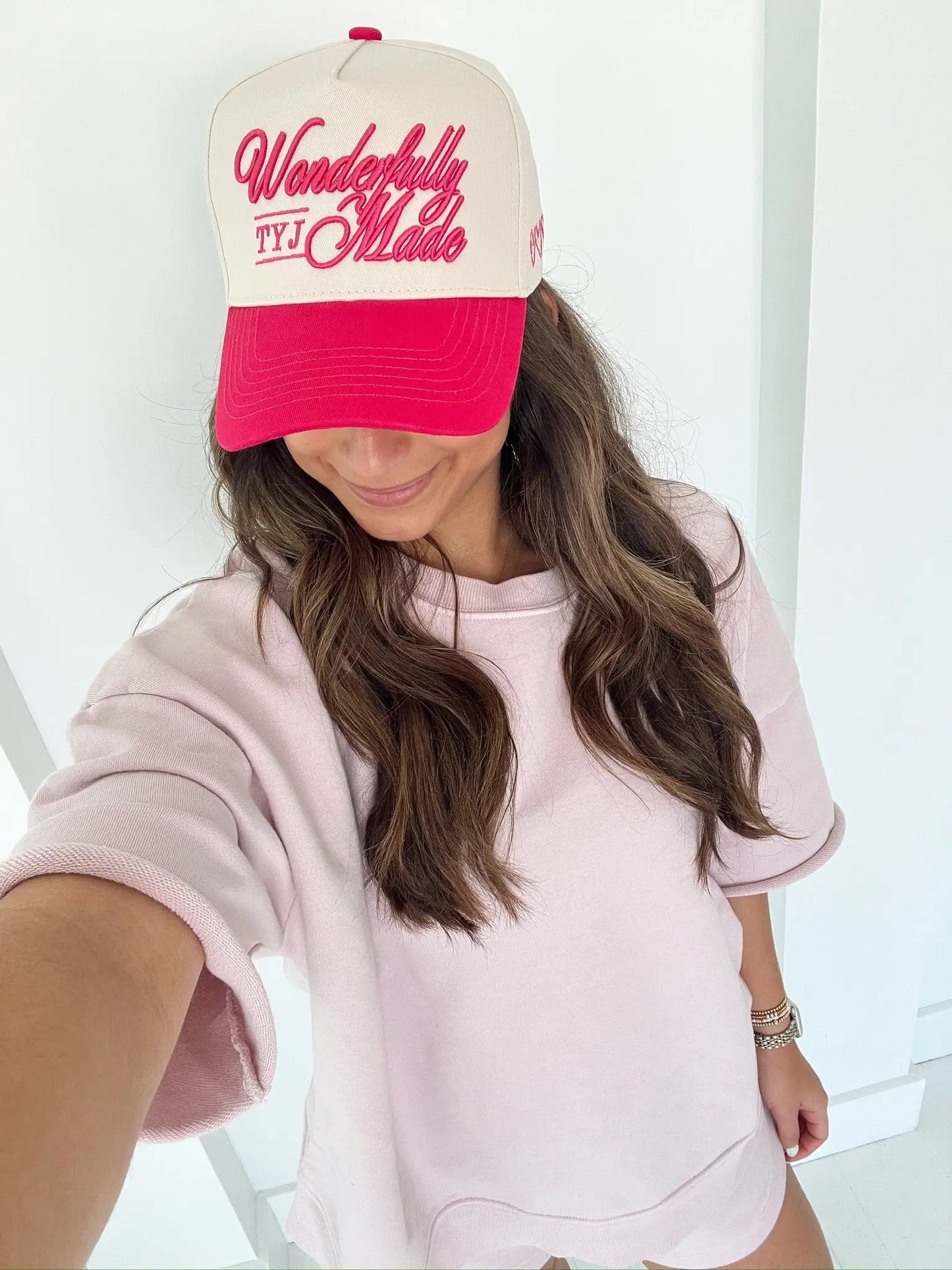 Wonderfully Made - Hot Pink Vintage Trucker Hat KenzKustomz