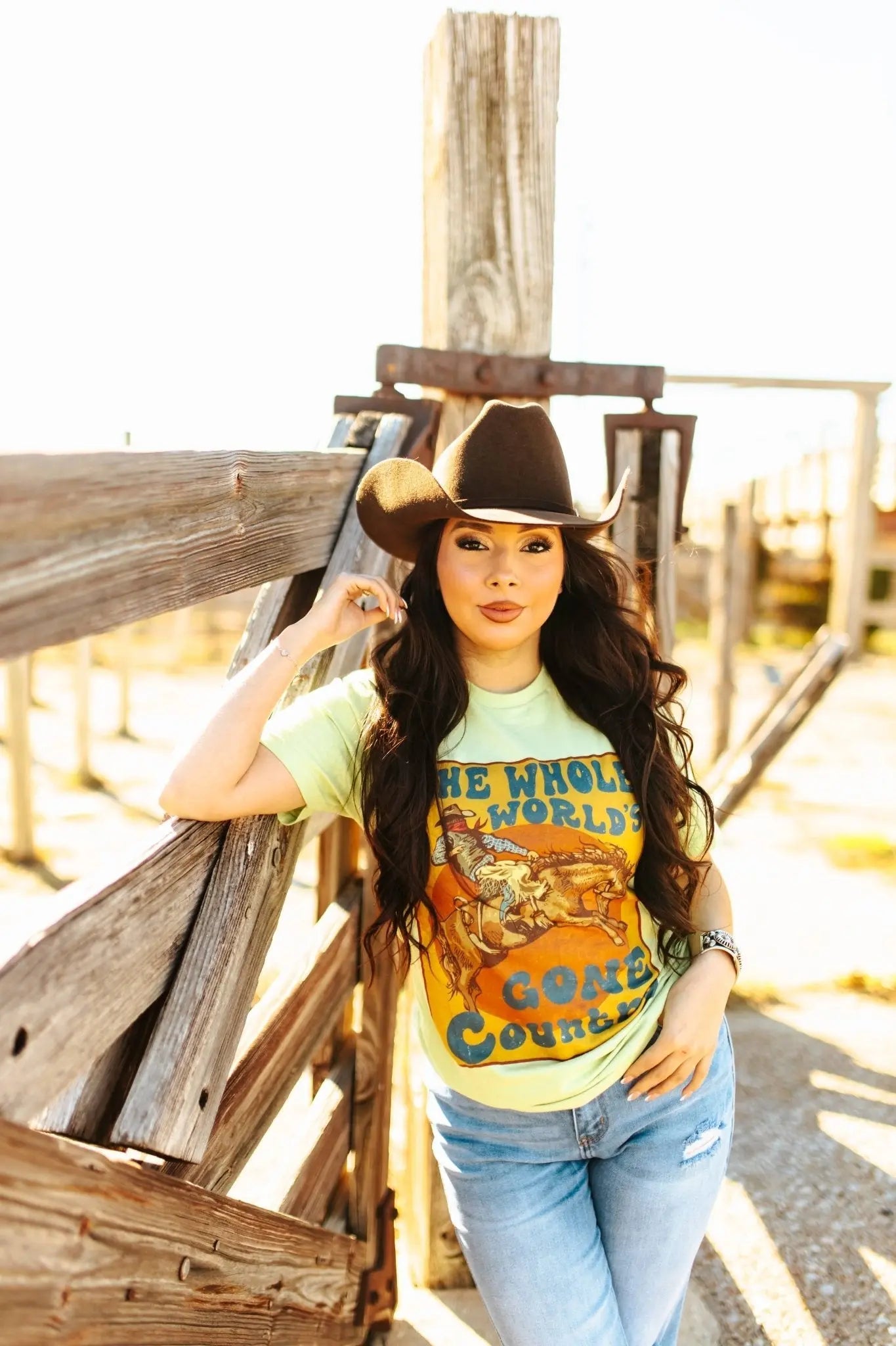 World's Gone Country Western Graphic Tee Wild Junkie