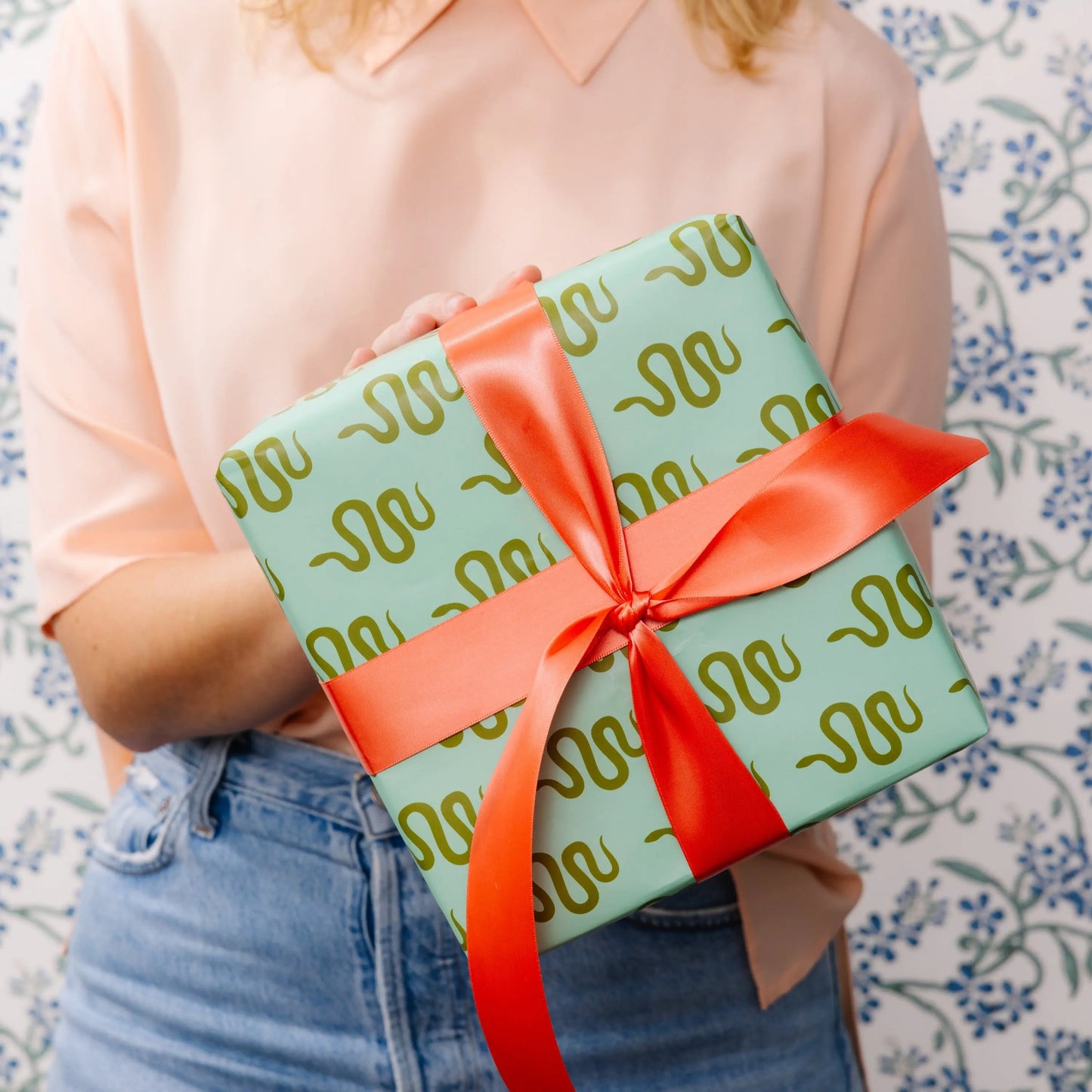 Wrapping Paper Sheets - Serene Snake Furbish Studio