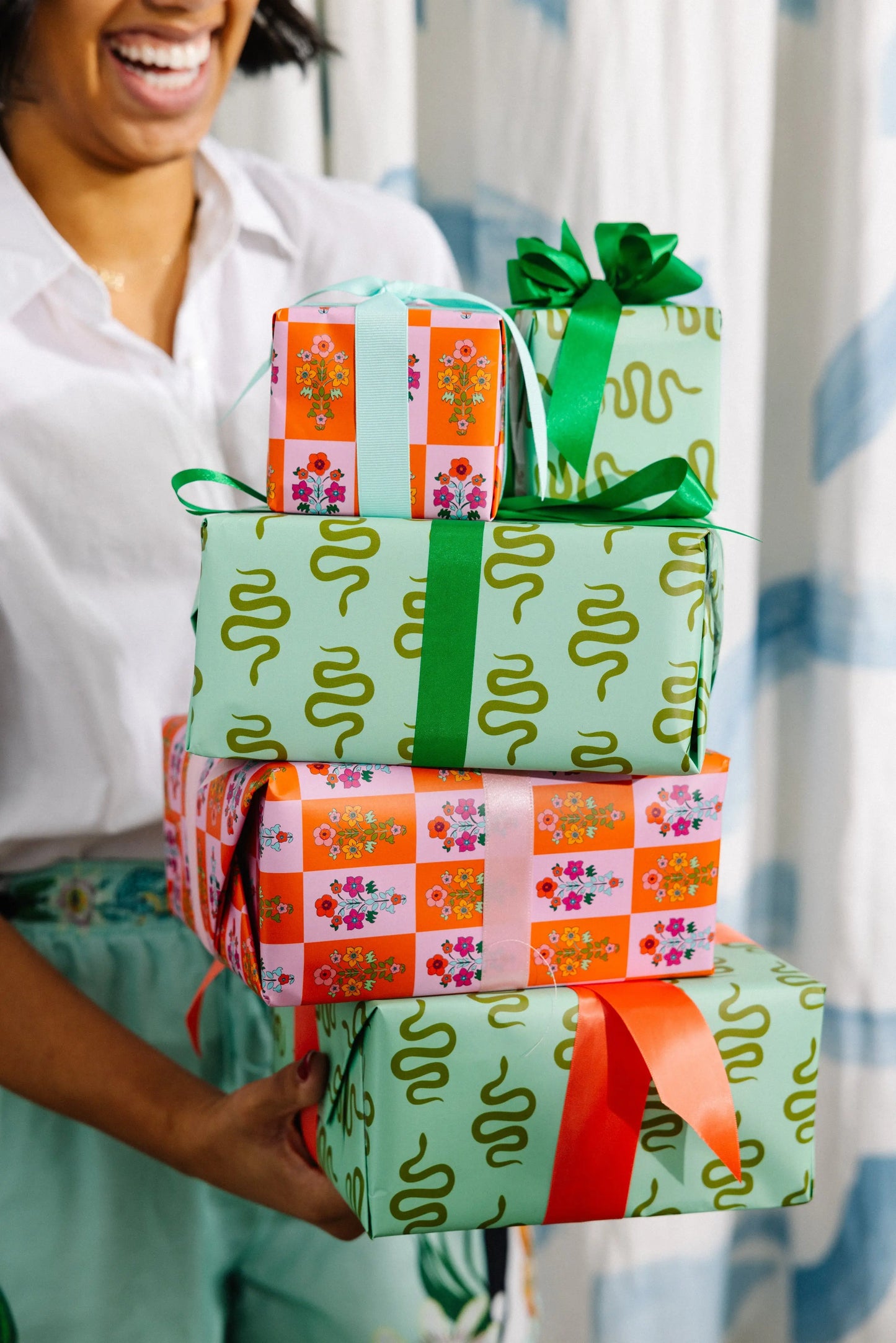 Wrapping Paper Sheets - Serene Snake Furbish Studio