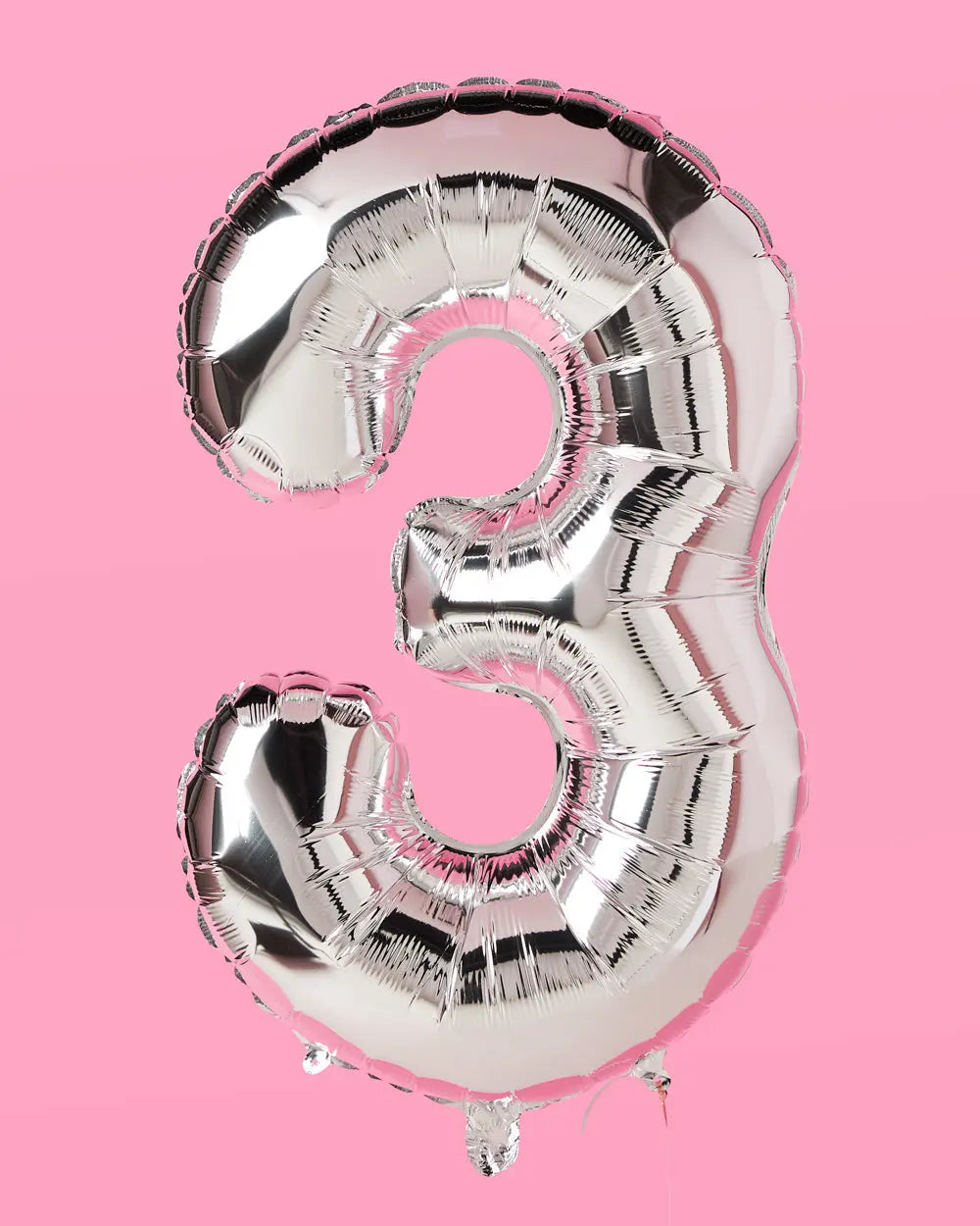 XL Number Balloon - 40" silver foil balloon xo, Fetti