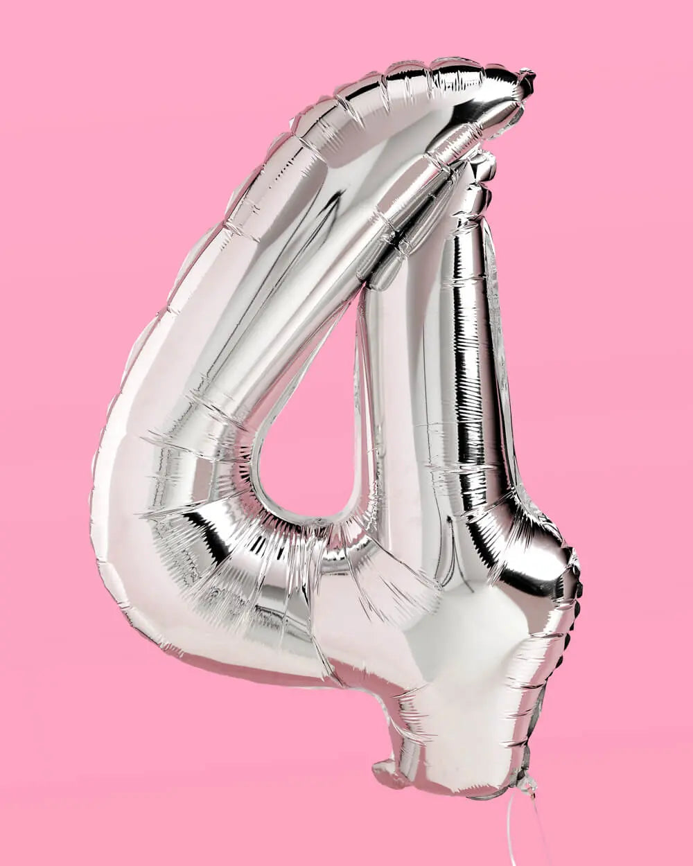 XL Number Balloon - 40" silver foil balloon xo, Fetti