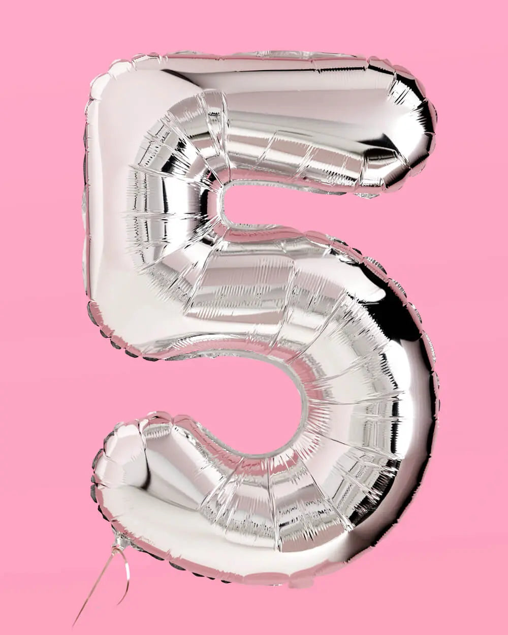 XL Number Balloon - 40" silver foil balloon xo, Fetti