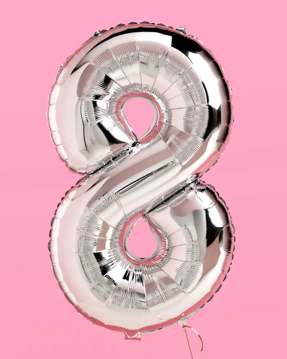 XL Number Balloon - 40" silver foil balloon xo, Fetti