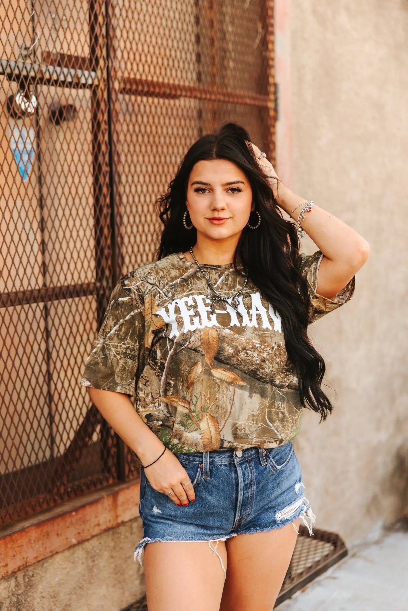 Yee-Haw Tree Camo Graphic Tee Wild Junkie