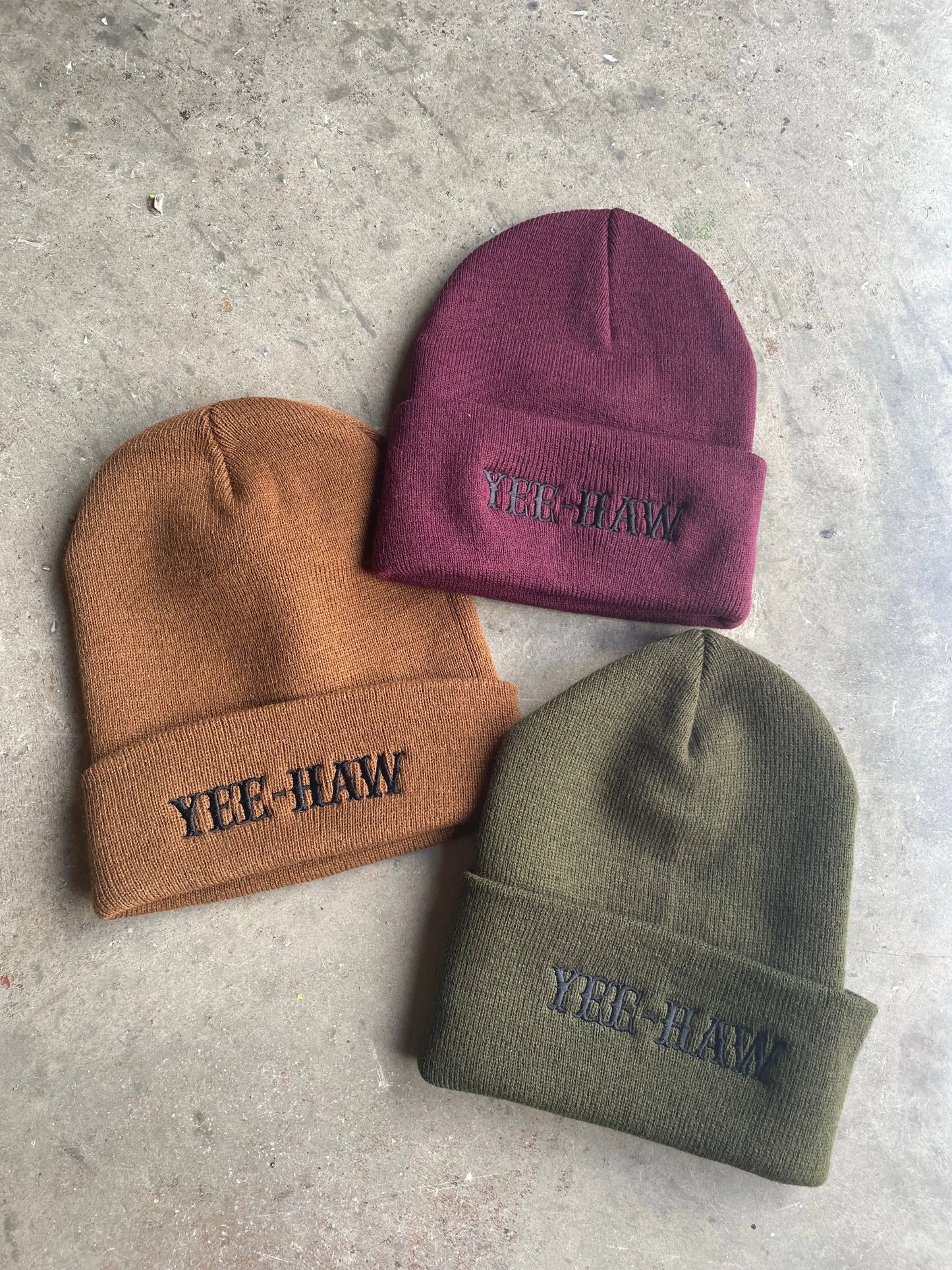 Yeehaw Knit Embroidered Beanie Wild Junkie
