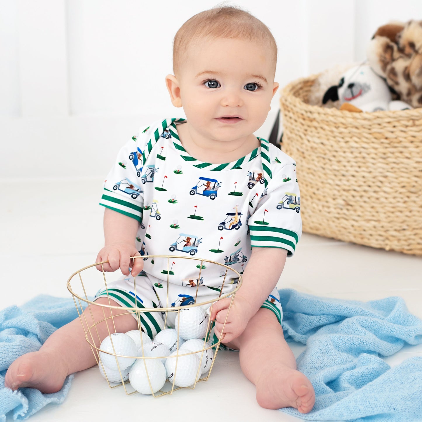 Boys Fairway Shortie Golf Romper - Latchkey