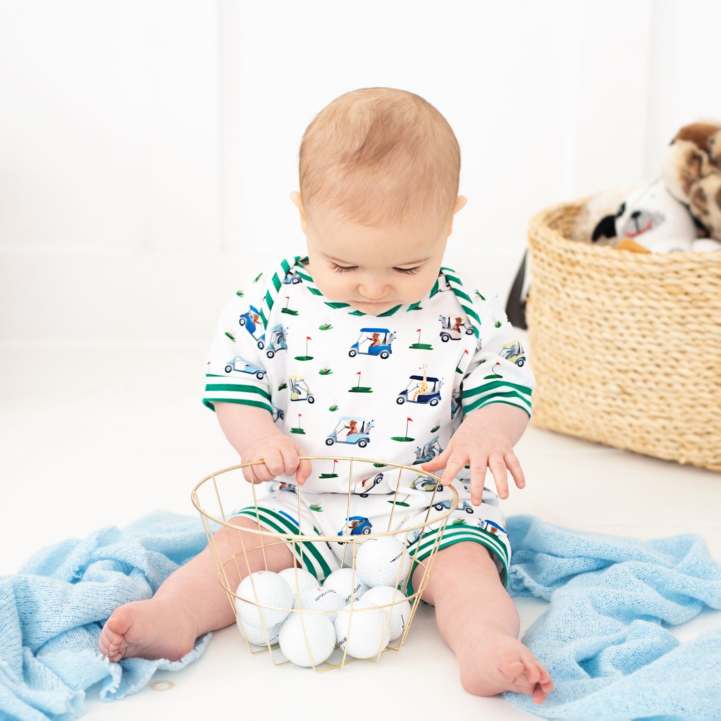 Boys Fairway Shortie Golf Romper - Latchkey