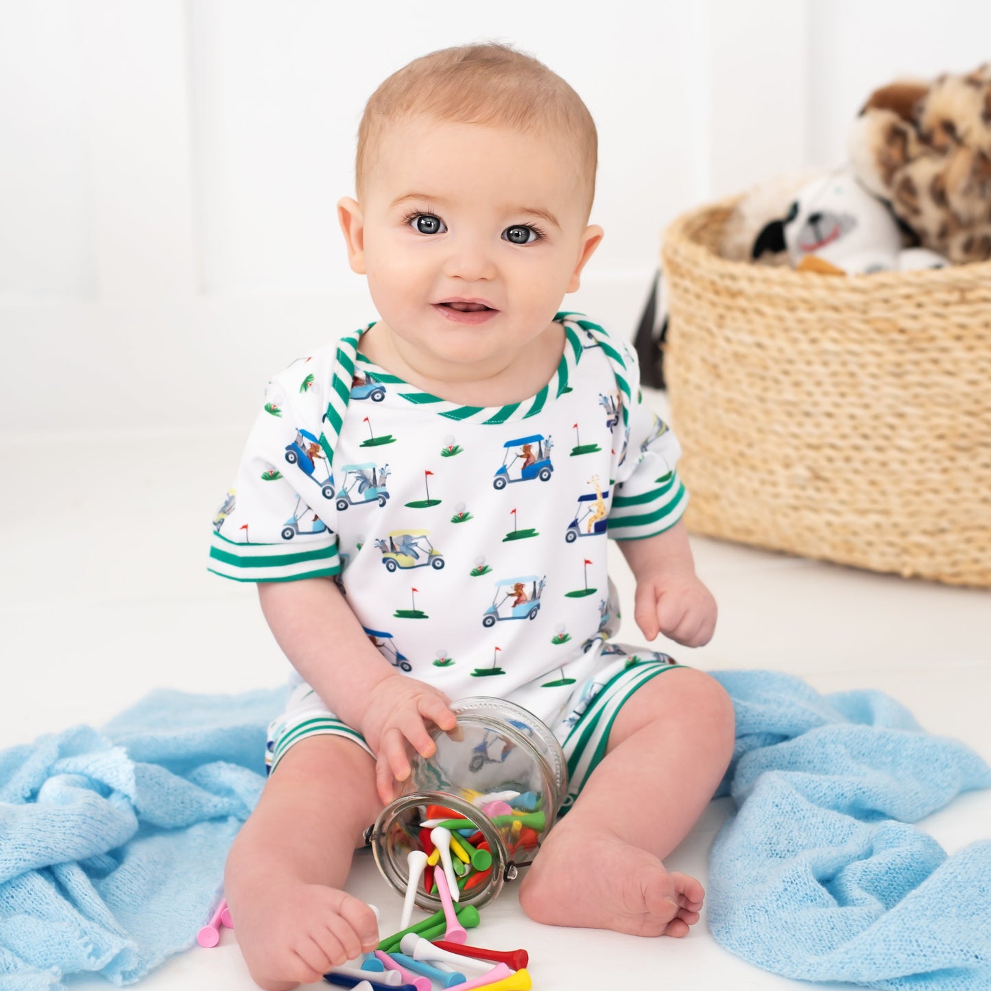 Boys Fairway Shortie Golf Romper - Latchkey
