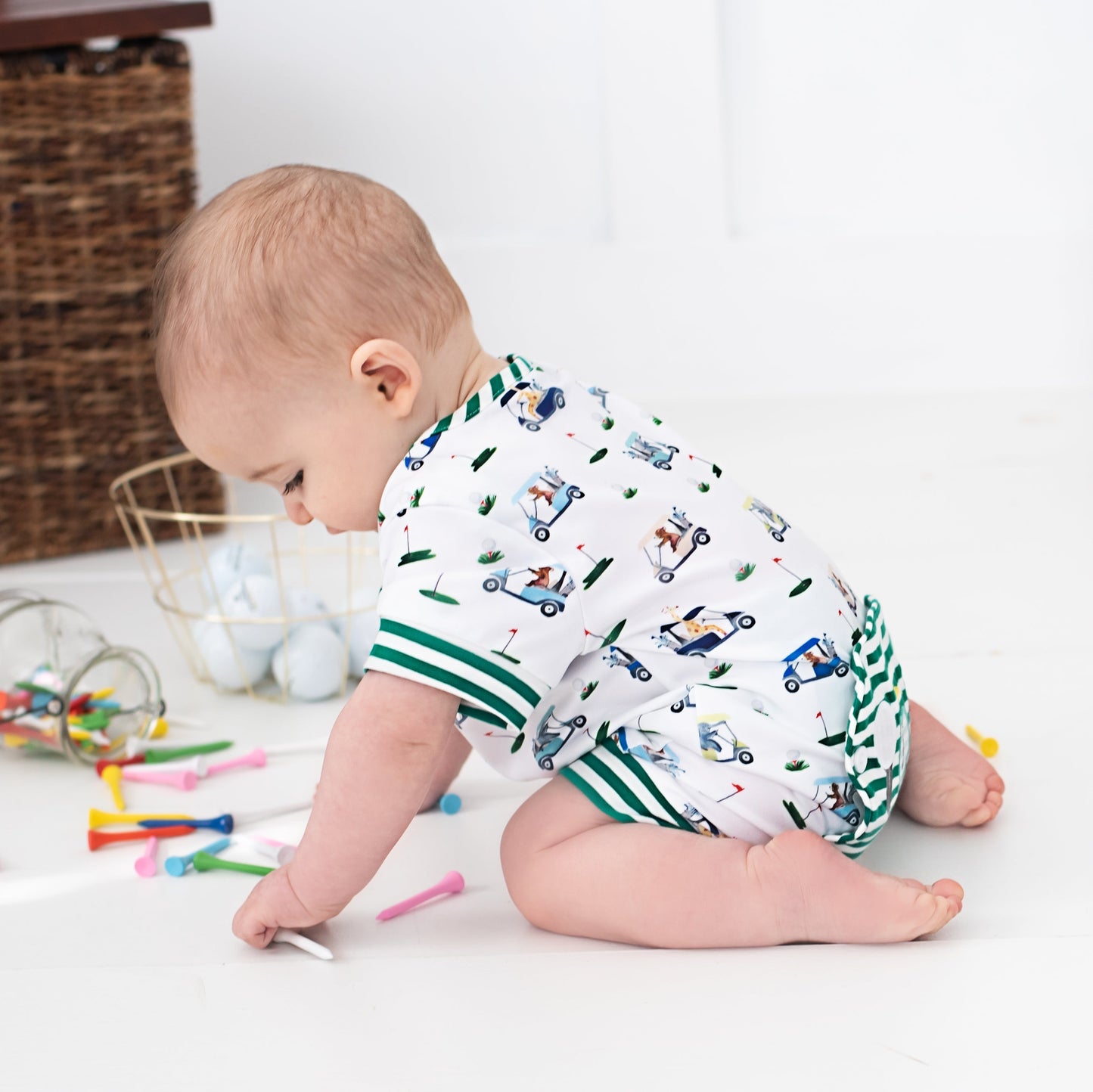 Boys Fairway Shortie Golf Romper - Latchkey