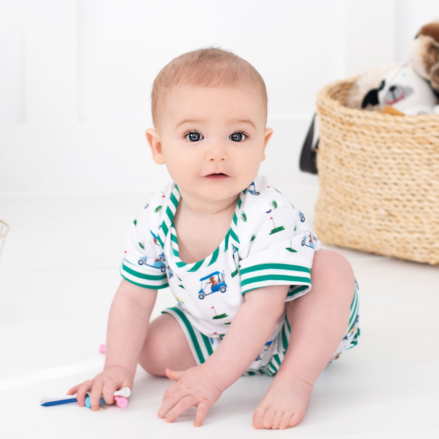 Boys Fairway Shortie Golf Romper - Latchkey