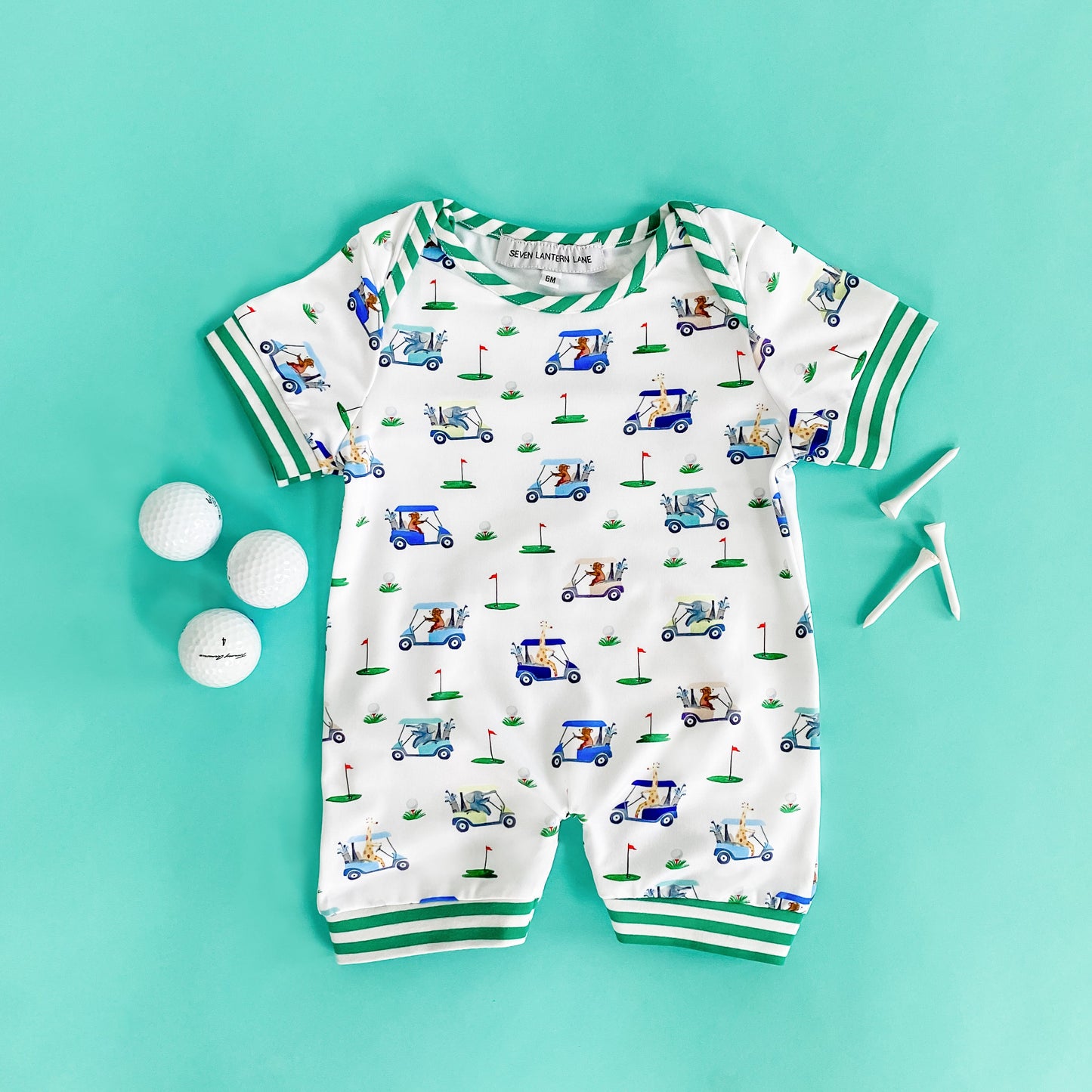 Boys Fairway Shortie Golf Romper - Latchkey