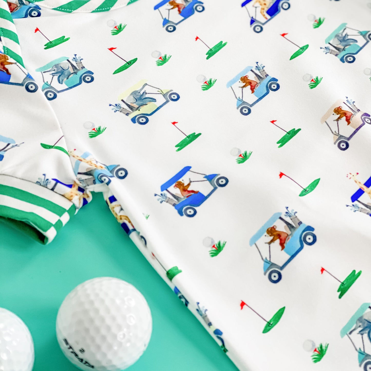 Boys Fairway Shortie Golf Romper - Latchkey