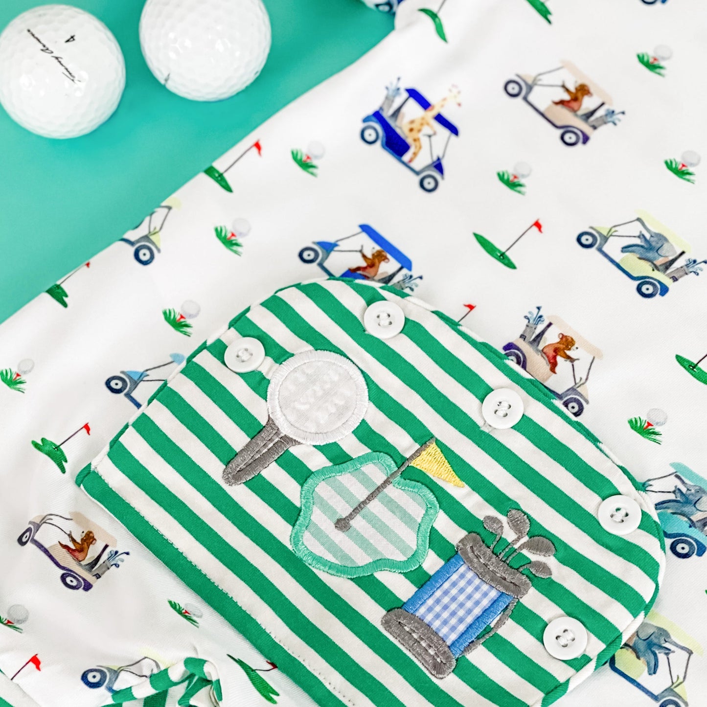 Boys Fairway Shortie Golf Romper - Latchkey