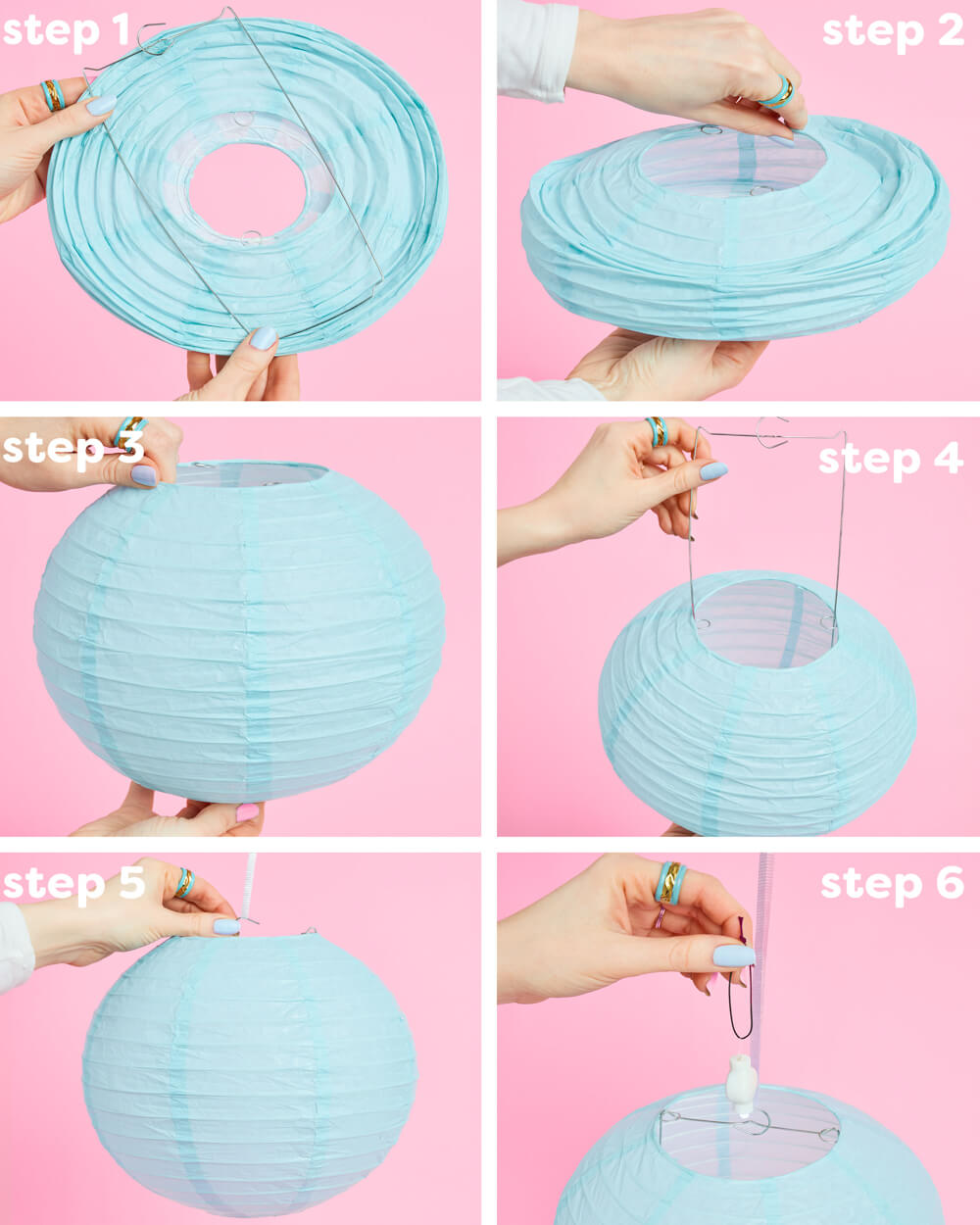 Coastal Lanterns - set of 6 paper lanterns