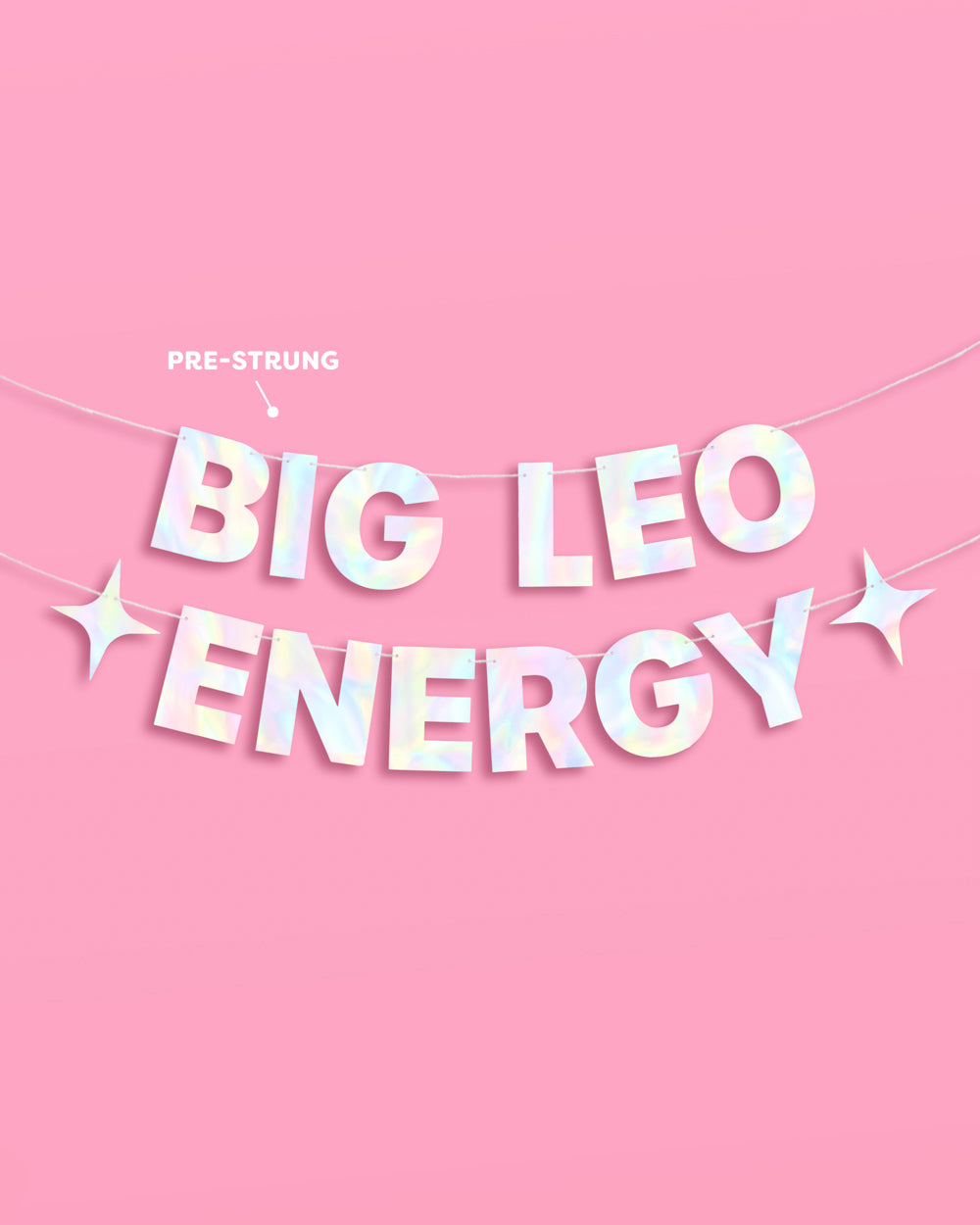 Big Leo Energy Banner - iridescent foil banner