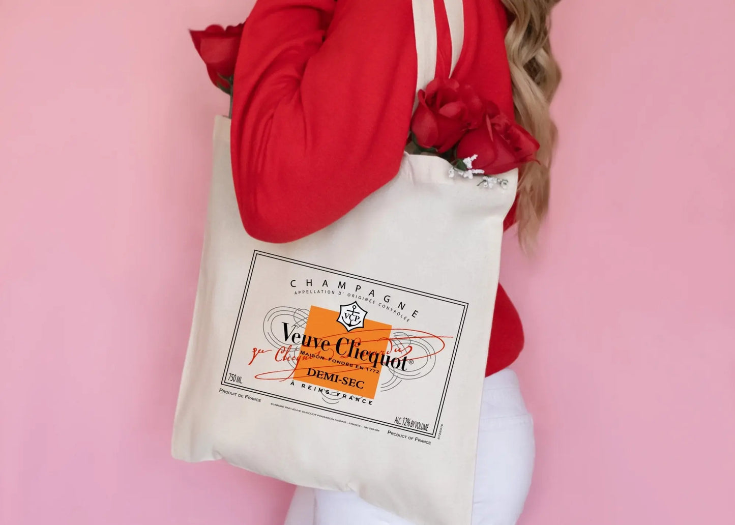 Champagne Canvas Tote Bag for Celebrations, Gift Bag for Bachelorette and Bridesmaids Gifts, or as reusable Shopping Bag! Latchkey