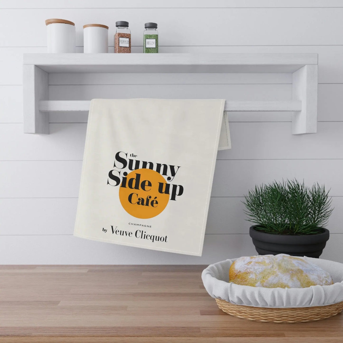 Champagne Label Kitchen Tea Towel Latchkey