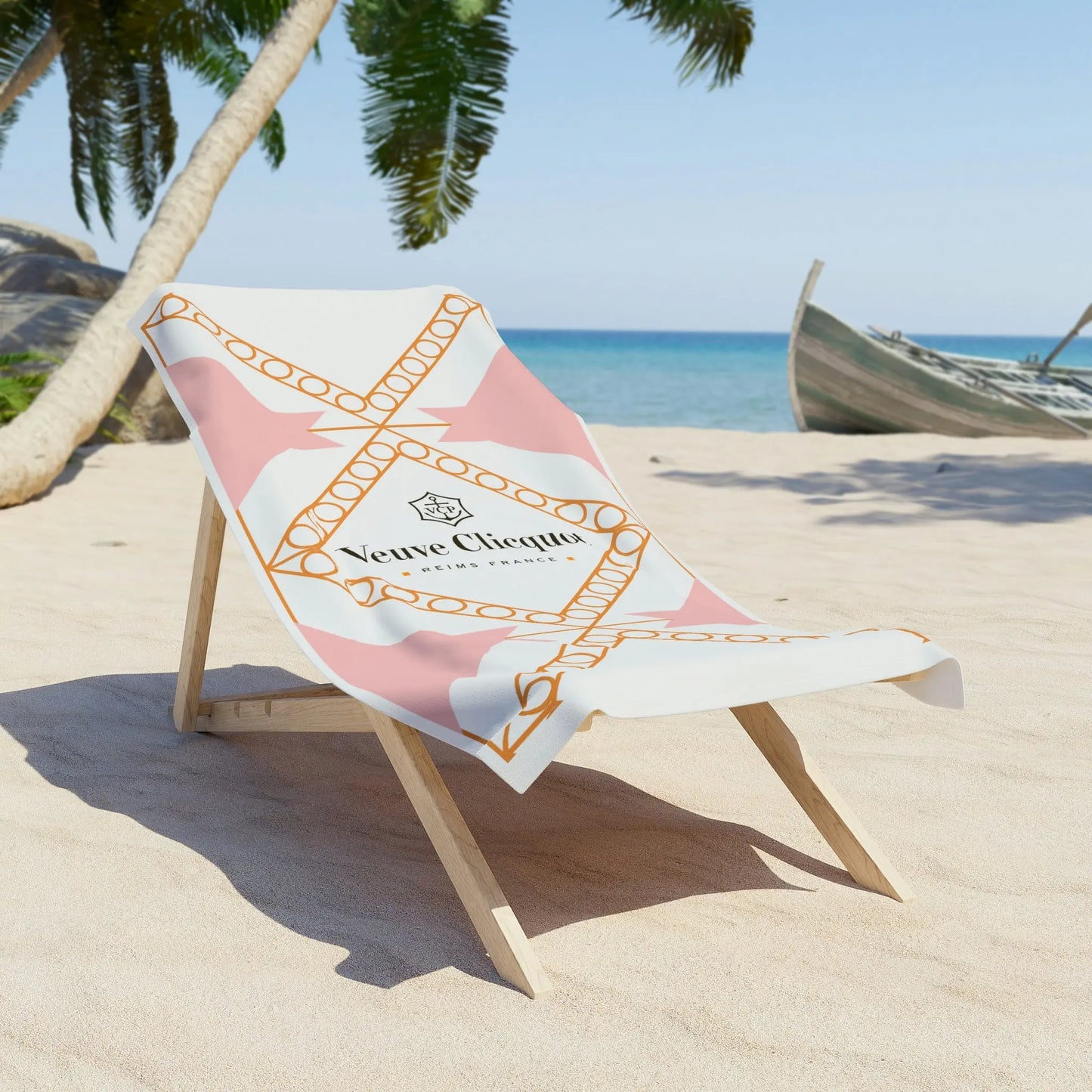 Veuve Beach Towel Printify