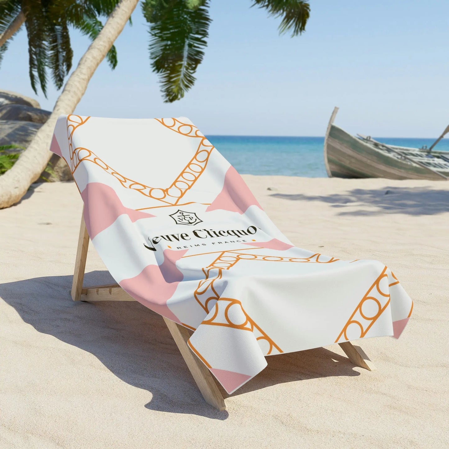 Veuve Beach Towel Printify